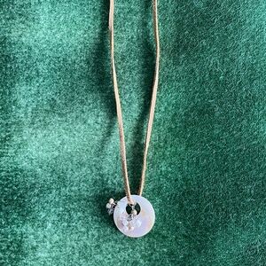 Leather and bead necklace